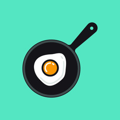 Omelette in the pan icon