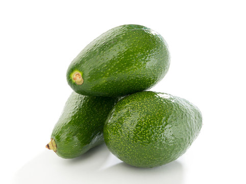 Stack of Avacados Isolated