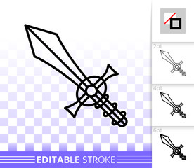 Mouse Cursor simple black line vector icon