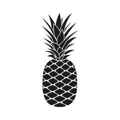 Pineapple icon. Summer and Tropical fruit logo. Vector illustration.