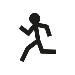 Running man icon. Run pictogram. Vector illustration.