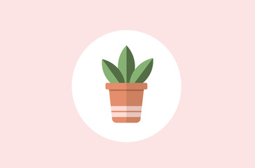 Background of a minimalist style plant. Simple vector.