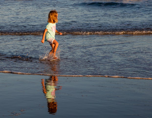 little girl on the beach