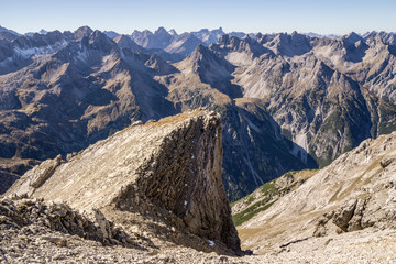 Panorama Blick über die Lechtaler Alpen - Berge im Lechtal