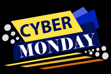 Cyber moCyber monday banner, poster layout design template vector illustrationnday banner, poster layout design template vector illustration