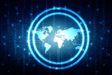 Obraz premium 2d illustration world map abstract background 