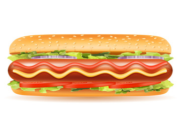 hot dog fast food stock vector illustration