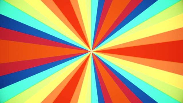 A rainbow pinwheel colorful animation, moving rays of different colors. Style: amber clean.
