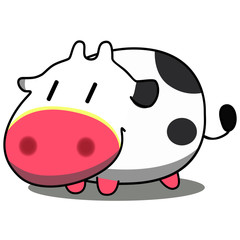 Cow cartoon illustration isolated on white background