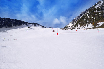 Fototapeta na wymiar Arinsal ski resort in Andorra Pyrenees