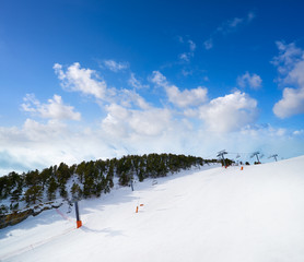 Arinsal ski resort in Andorra Pyrenees