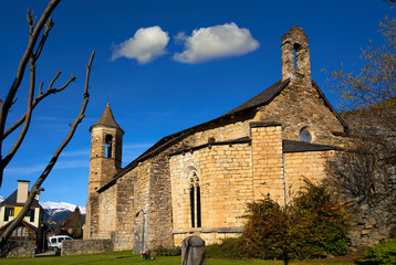 Arties village church in Lerida Catalonia