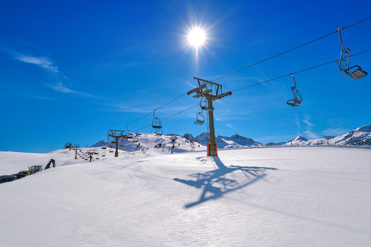 Baqueira Beret in Lerida Catalonia ski spot resort in Aran Valley