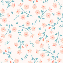 Floral abstract seamless pattern. Vector design for different surfases.