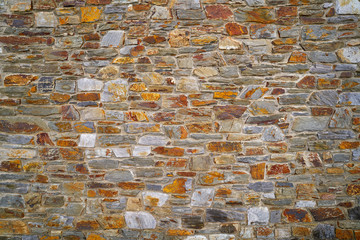 Slate stone masonry stone wall in Andorra