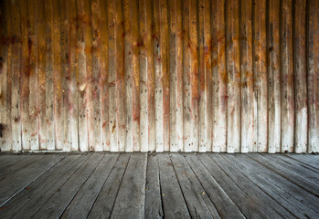 Natural background from old boards, old, unused railway depot