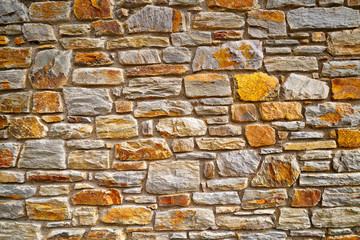 Slate stone masonry stone wall in Andorra