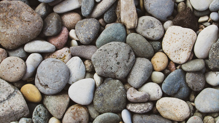 Fototapeta na wymiar Abstract pebble nature background. Blue pebble texture. Stone background. Sea pebbles beach