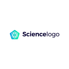 Fototapeta premium Science Vector Logo Neutron Spinning Orbit