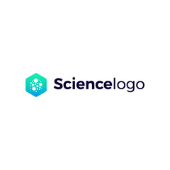 Fototapeta premium Science Vector Logo Moving Atoms