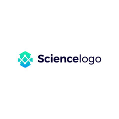 Science Vector Logo Connected Atoms