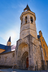 Fototapeta na wymiar Vielha Viella church Sant Miqueu in Lerida