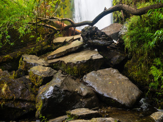 Hidden Waterflall El Bolson Argentina in Patagonia called Cascada Escondida