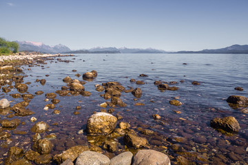 Scenic landscape of Nahuel Huapi Lake near San Carlos de Bariloche, Argentina.
