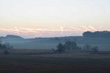 roter Himmel über Thür, Oktobermorgen