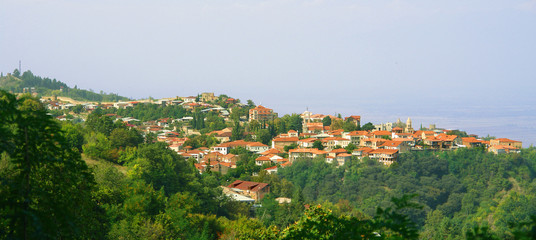 Fototapeta premium Signagi or Sighnaghi - town in Georgia's easternmost region of Kakheti and the administrative center of the Signagi Municipality. 