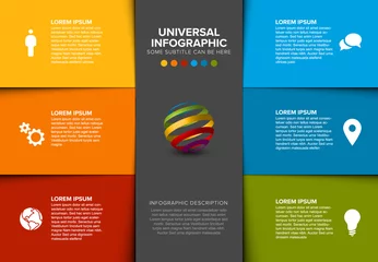 Fotobehang Vector multipurpose Infographic template © Petr Vaclavek