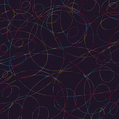 Background with multicolor, winding, lines, abstract pattern