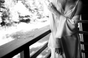 Bride getting ready for wedding day