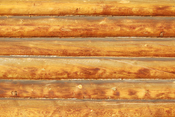 Wooden log wall texture