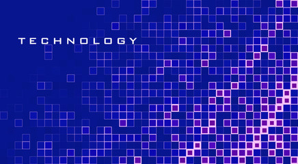 Technology. Blue pattern in techno style. Vector graphics