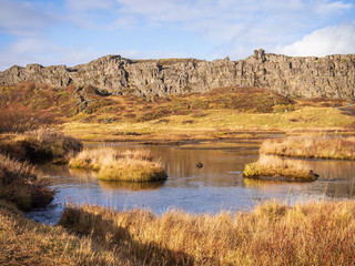 Lakes in the Thingvellir national park, Iceland
