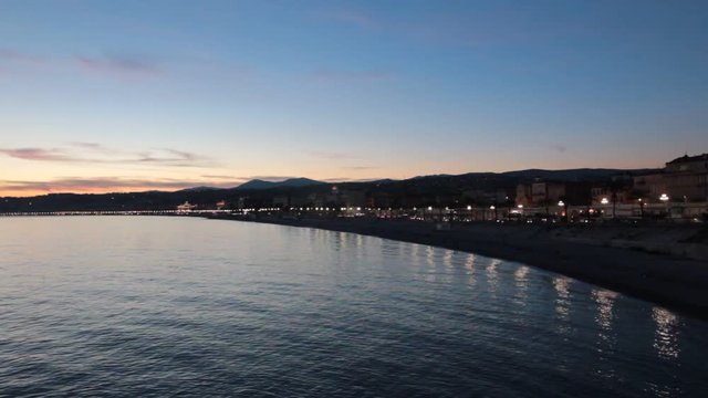 Nice - Promenade des Anglais sunset - French Riviera