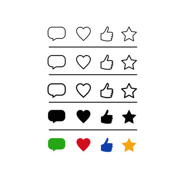 Social UI icons