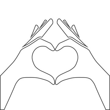 Hands making or formatting a heart