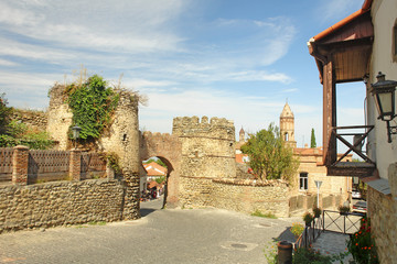 City Gate of Signagi or Sighnaghi  -  town in Georgia's easternmost region of Kakheti and the administrative center of the Signagi Municipality.
 - obrazy, fototapety, plakaty