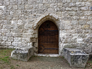 Fototapeta na wymiar Porte entrée château