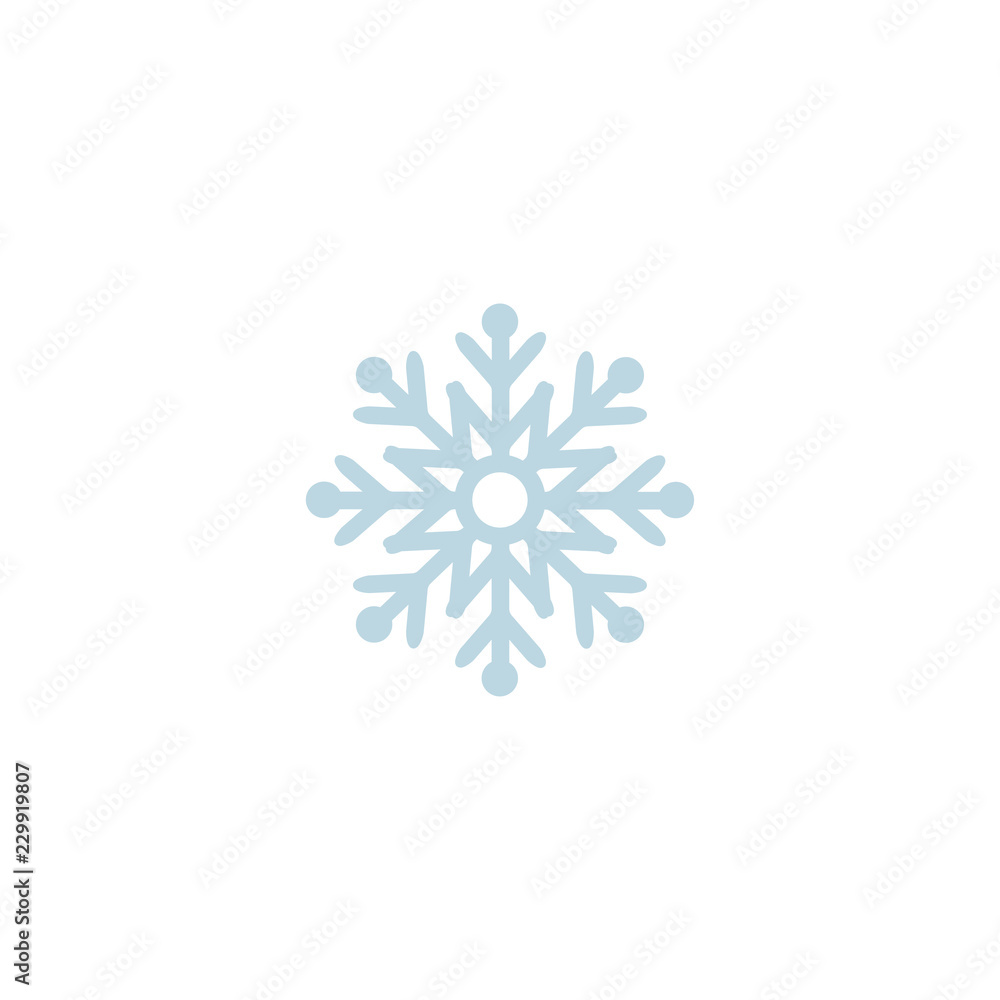 Wall mural snowflake icon. template christmas snowflake on blank background