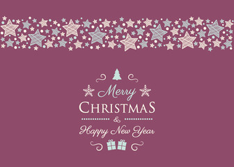 Christmas background with wishes and decorations. Vector.