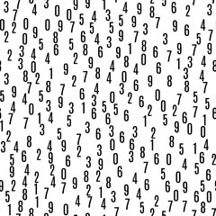 Seamless Pattern with the Numbers
