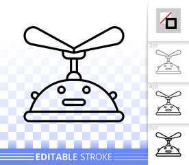 Household Robot simple black line vector icon