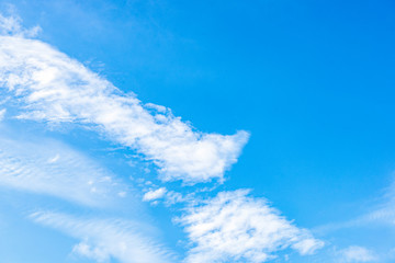 Beautiful white clouds in the blue sky on a clear day.