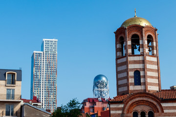 Bell tower of St. Nicholas Orthodox Church in Batumi, Georgia