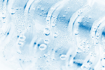 Blue water drops background