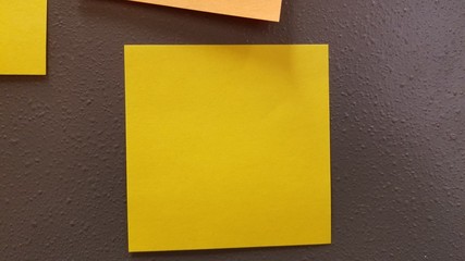 self sticky note on wall reminder