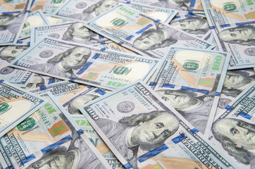 Background of 100 dollar bills